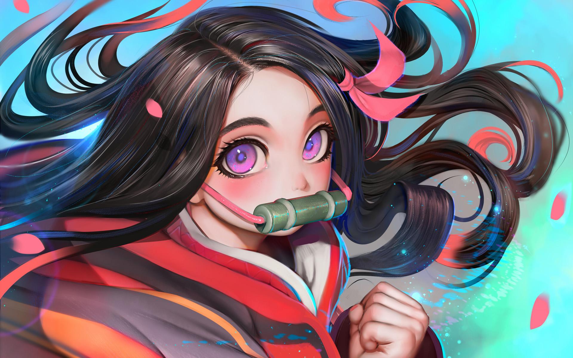 1920x1200 Kamado Nezuko Art
