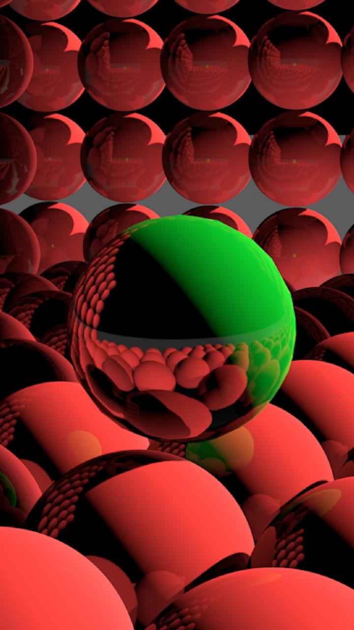 720x1280 3D Orange Ball 4K HD Abstract Wallpaper