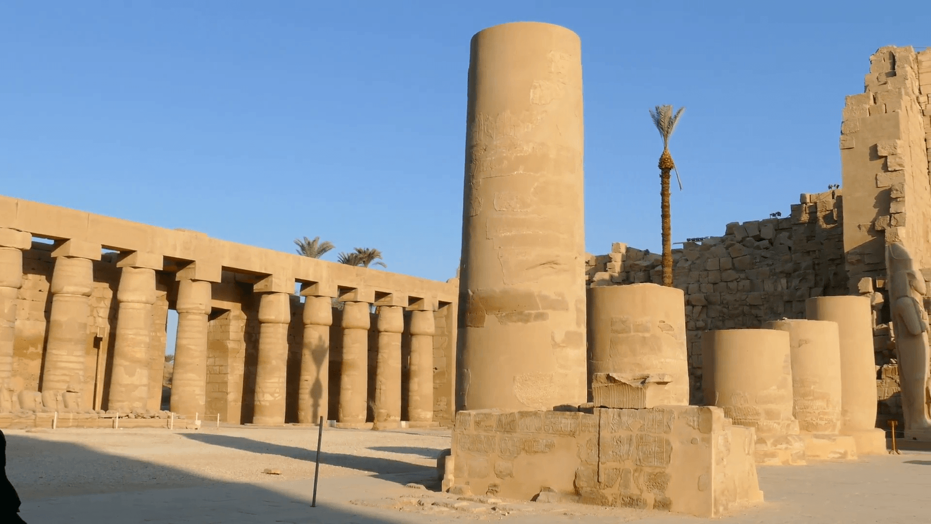 1920x1080 ancient karnak temple in Luxor, Egypt Stock Video Footage
