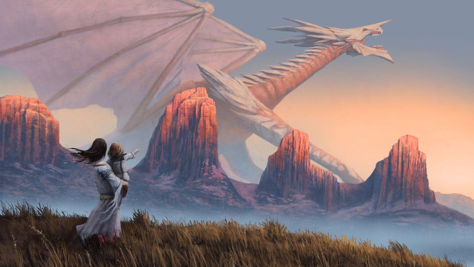 1600x900 Rock Dragon Wallpaper