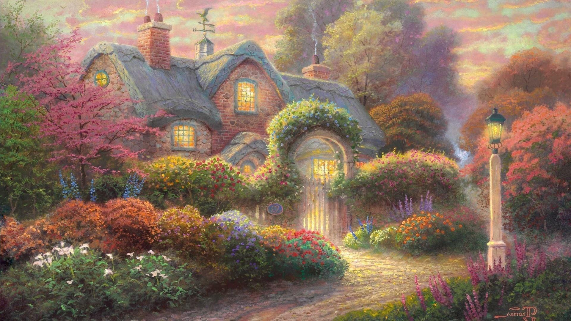 1920x1080 Garden Art Wallpaper
