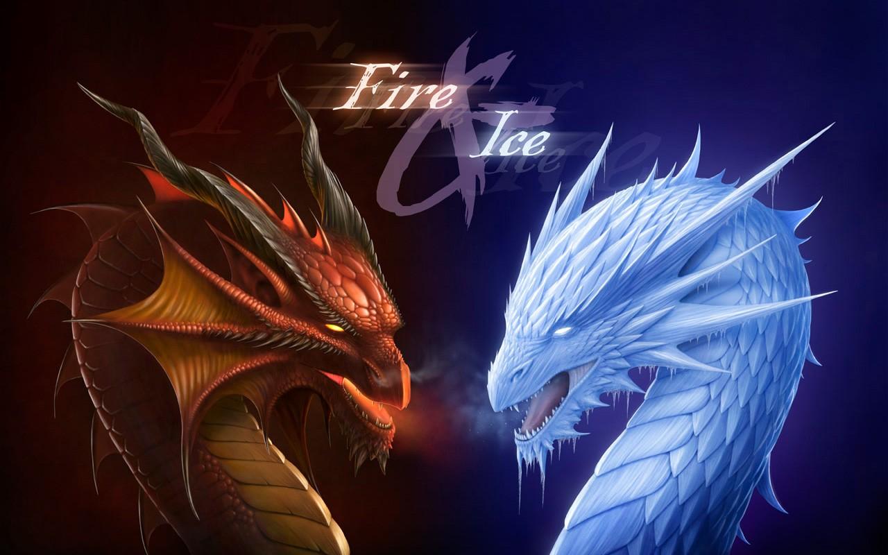 1280x800 Dragon, Stone, Water, Fire wallpaper