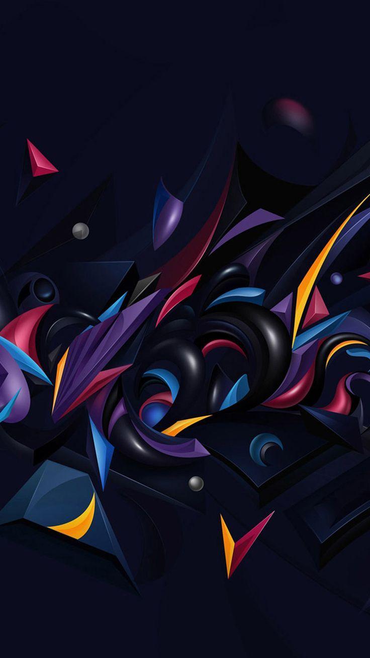 736x1308 3D Abstract Mobile Wallpaper Wallpaper And Ba:: Black Wallpaper: Cool Background App Has Be. Black Wallpaper Iphone, IPhone 6 Plus Wallpaper, Mobile Wallpaper