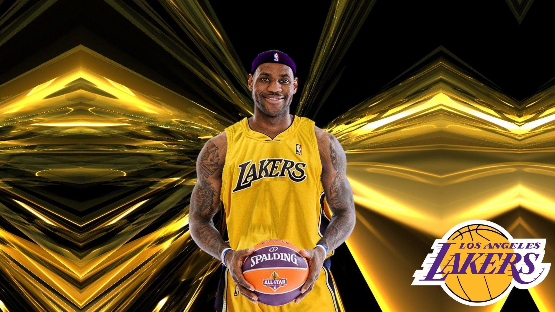 1920x1080 LeBron in Lakers Jersey Wallpaper