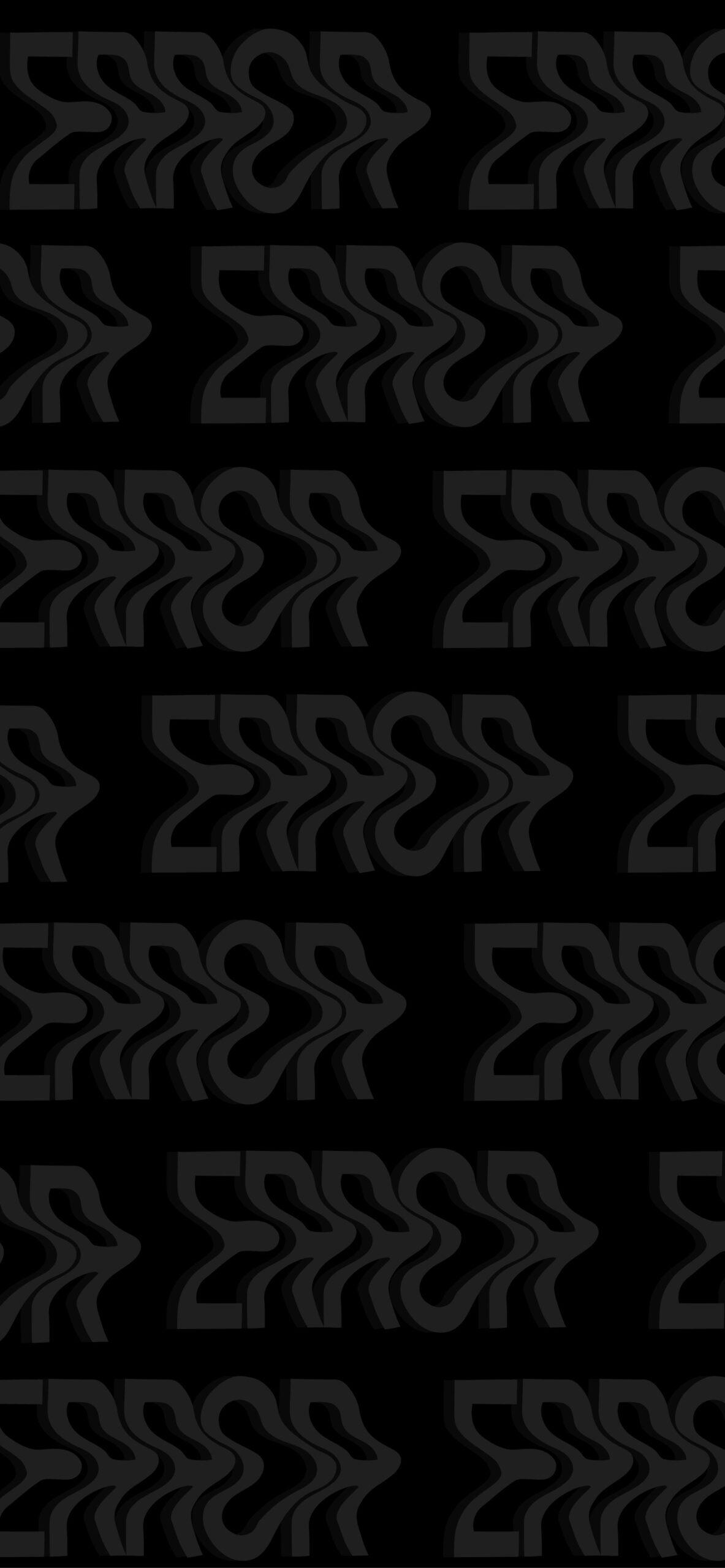 1183x2560 Wavy Error Deep Black Wallpaper