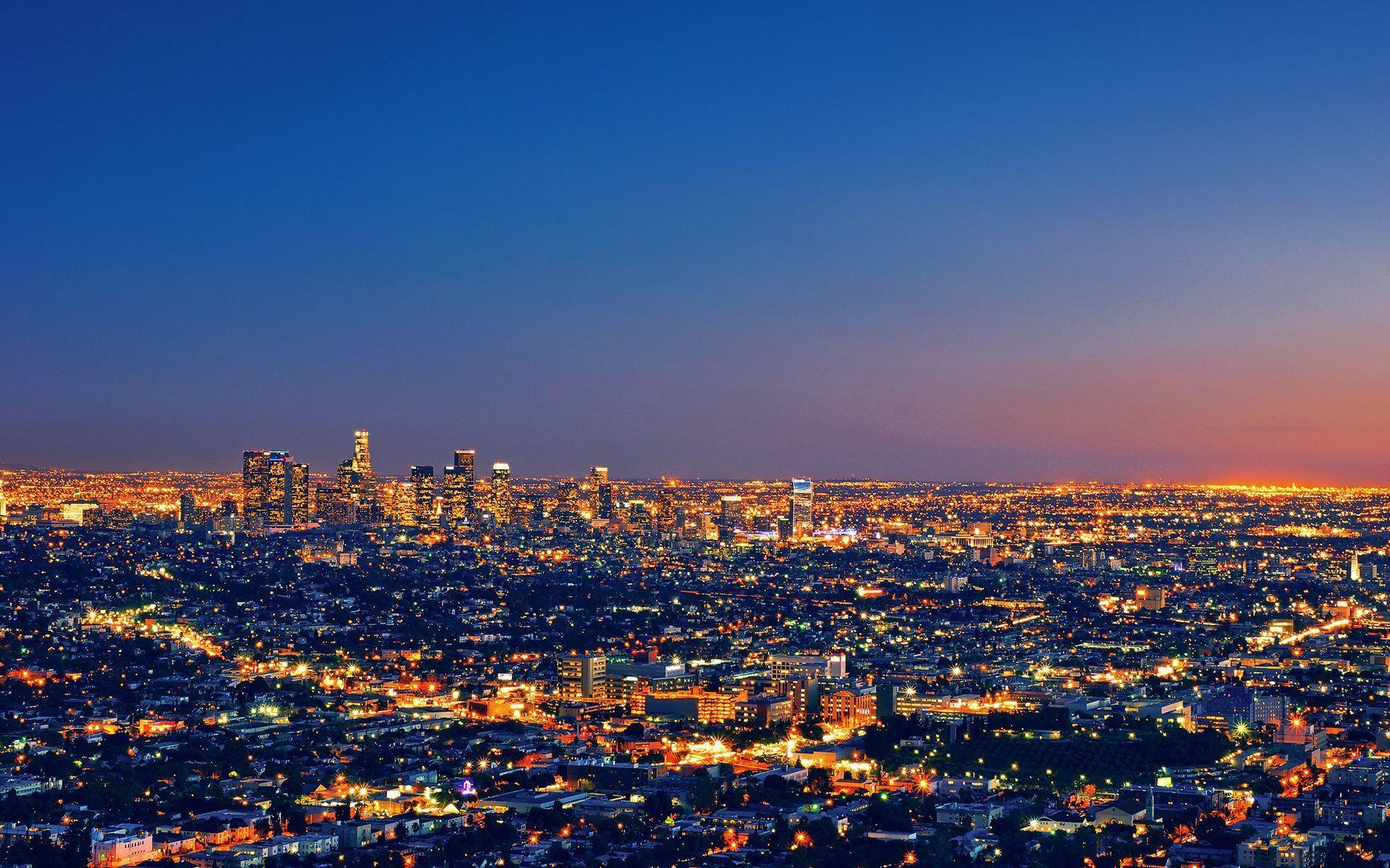 1920x1200 Los Angeles at Night HD Background