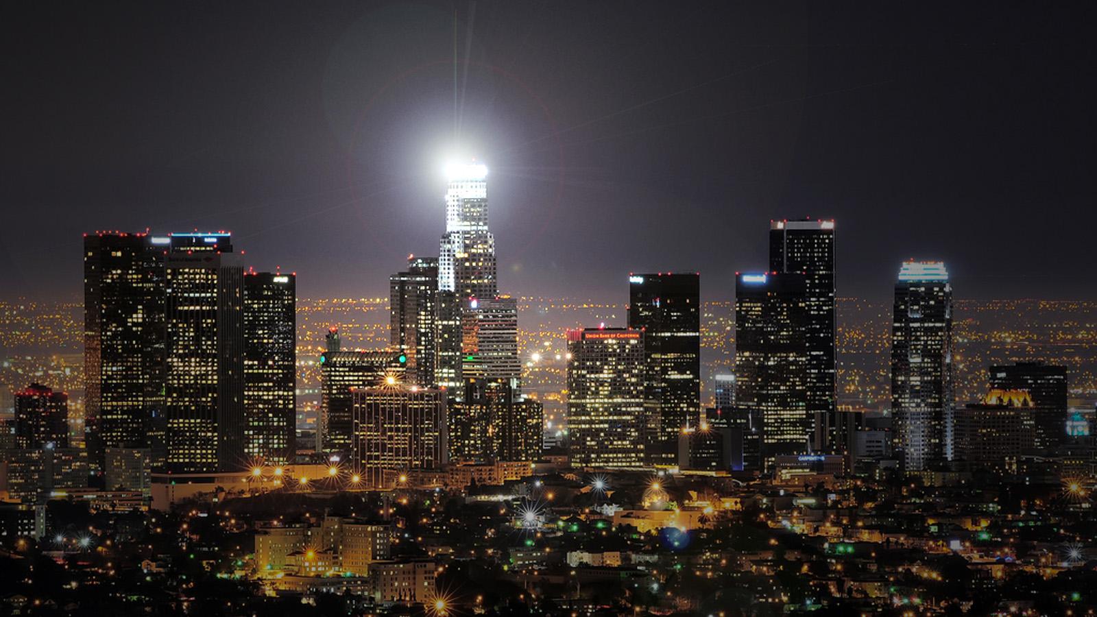 1600x900 La Skyline Wallpaper