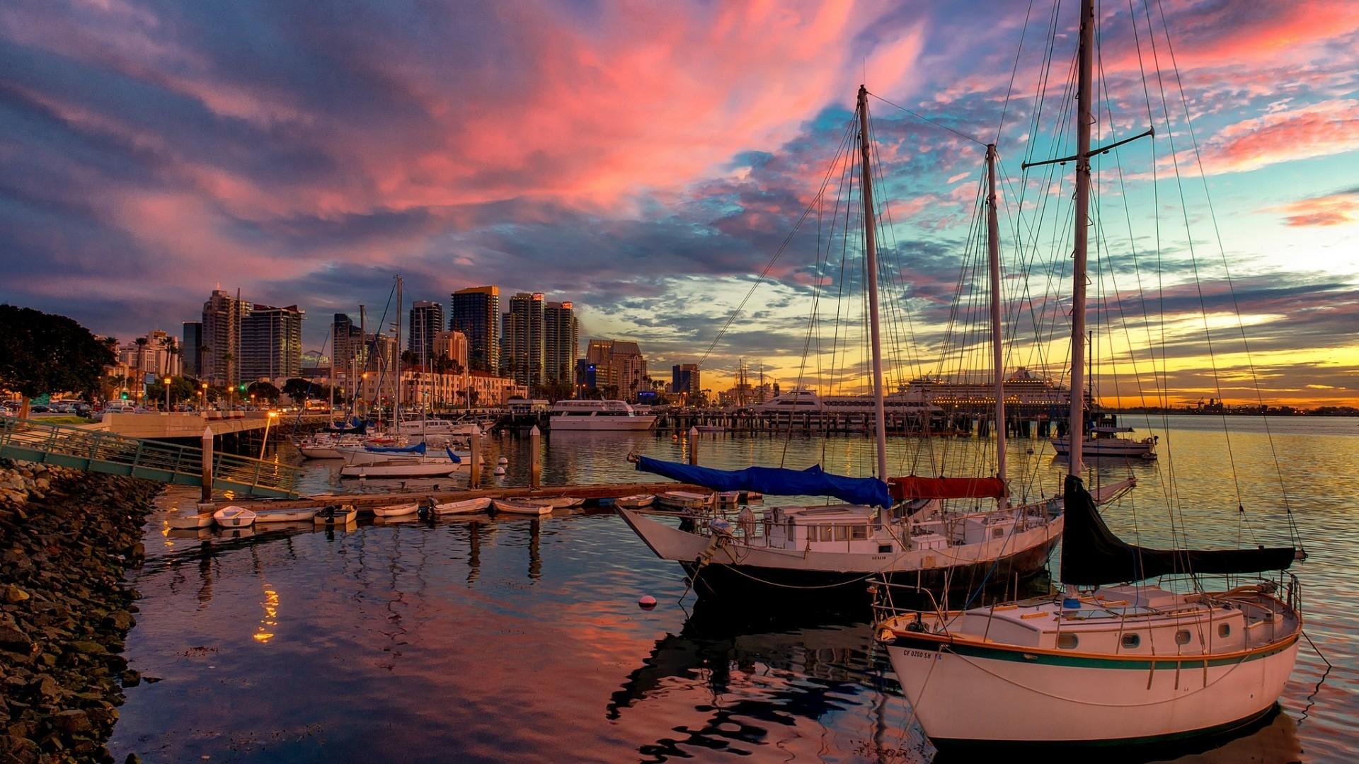 1920x1080 San Diego Dock HD Wallpaper