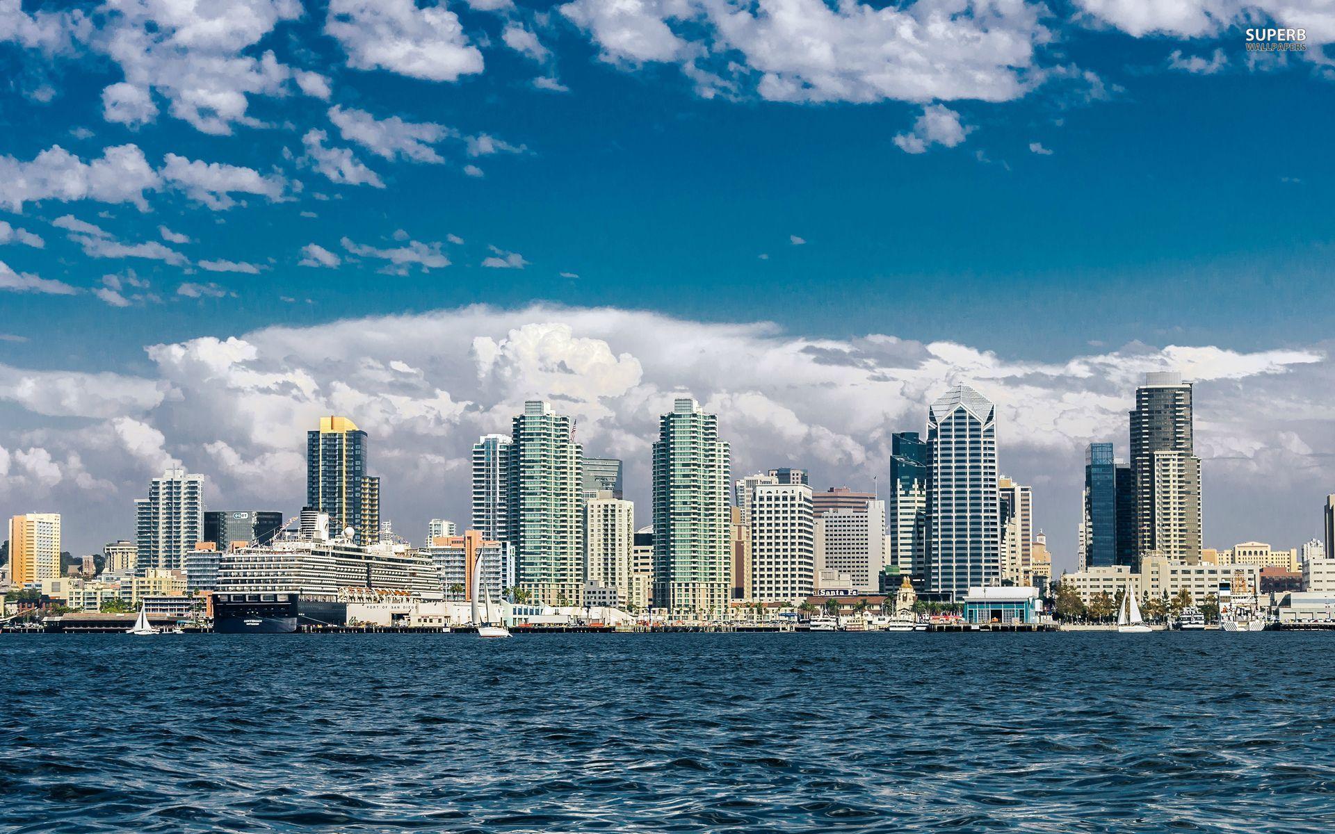 1920x1200 San Diego Skyline wallpaper. San Diego Skyline