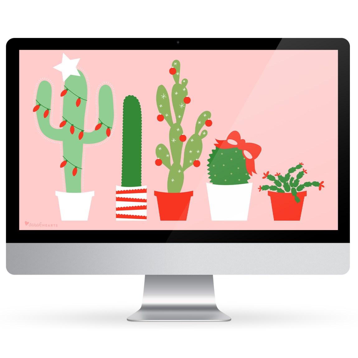 1150x1150 December 2017 Christmas Cactus Calendar Wallpaper