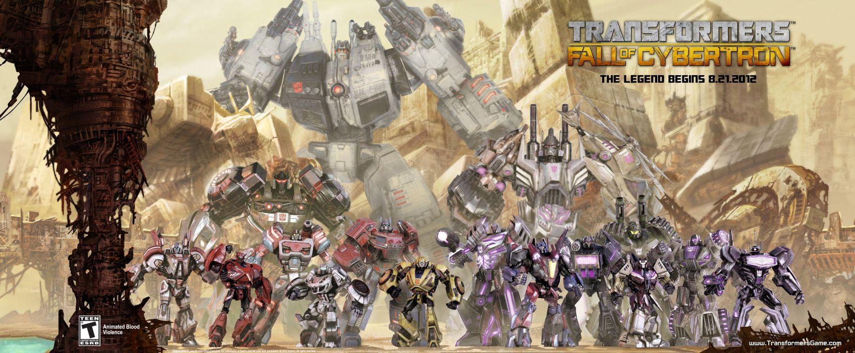 1694x700 TRANSFORMERS FALL CYBERTRON Sci Fi Mecha Action Fighting Shooter Wallpaperx1653