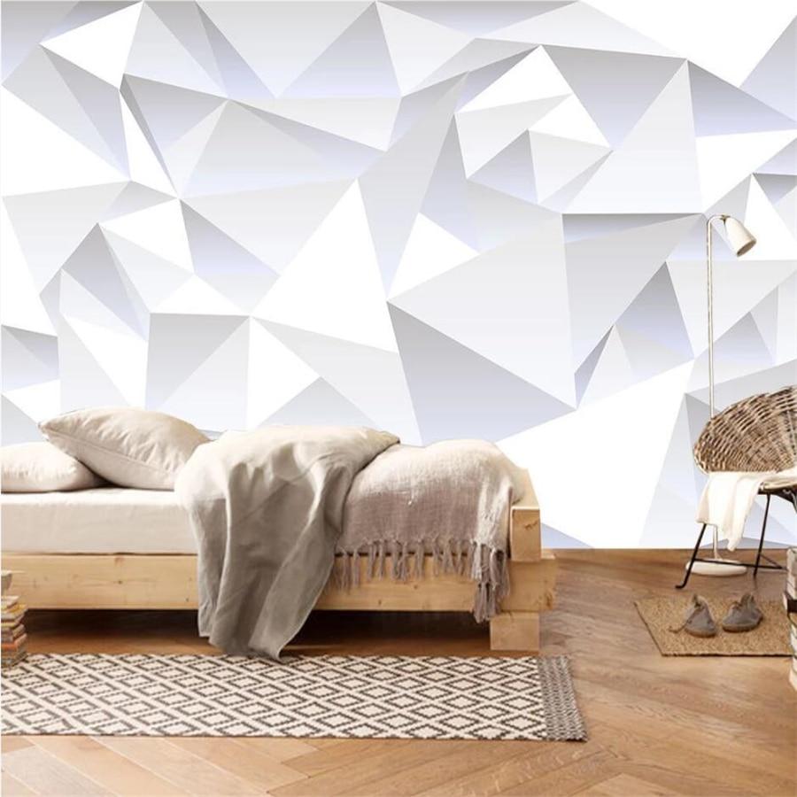 900x900 beibehang Custom wallpaper 3D murals modern minimalist three dimensional triangle mosaic pattern TV sofa background wall paper. Wallpaper