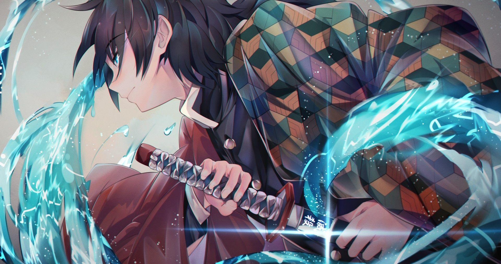 1920x1012 Download 1920x1012 Tomioka Giyuu, Kimetsu No Yaiba, Sword, Profile View Wallpaper. Anime image, Anime, Anime demon