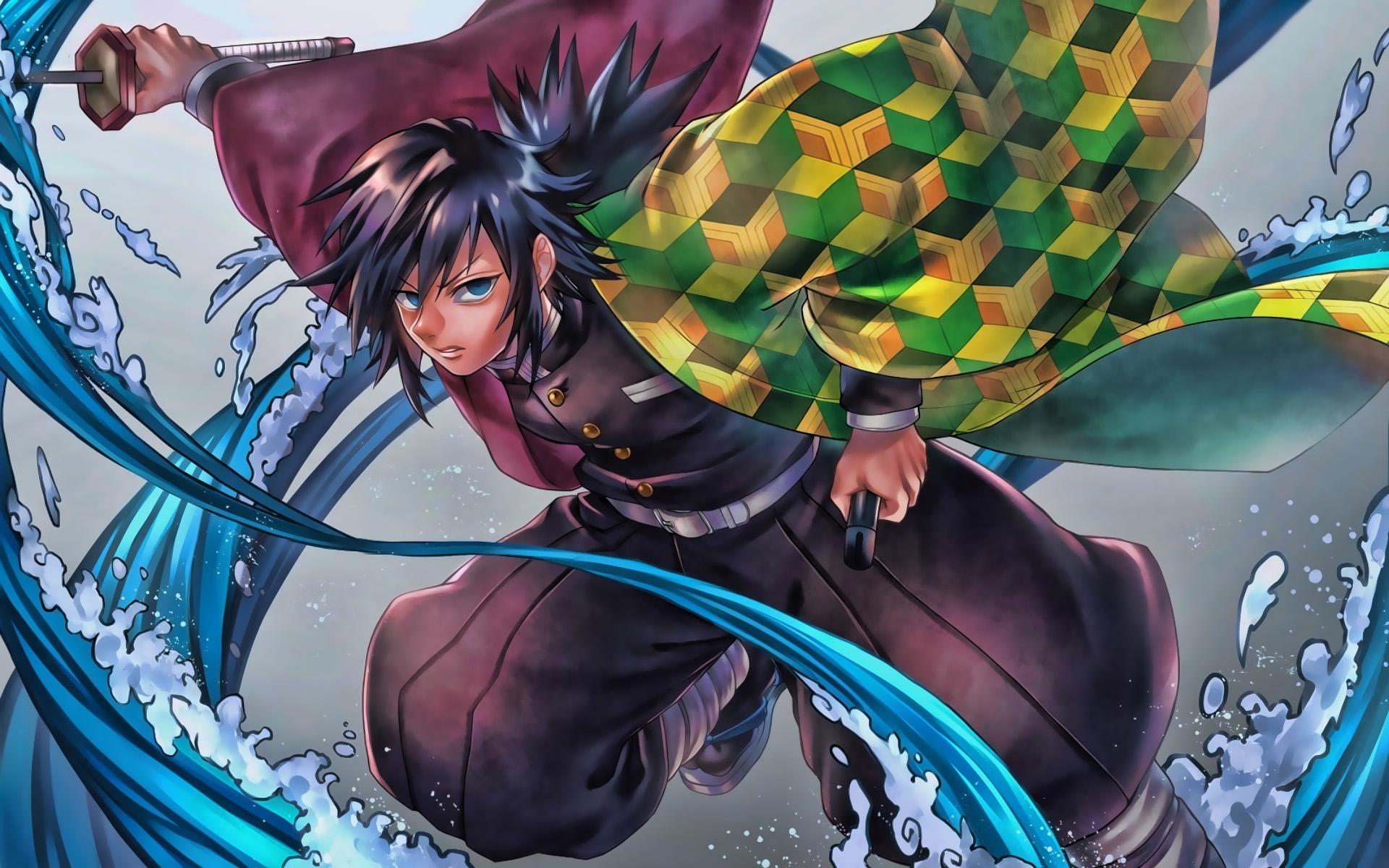1920x1200 Giyuu Tomioka, Battle, Kimetsu No Yaiba, Manga, Demon No Yaiba Giyu Tomioka