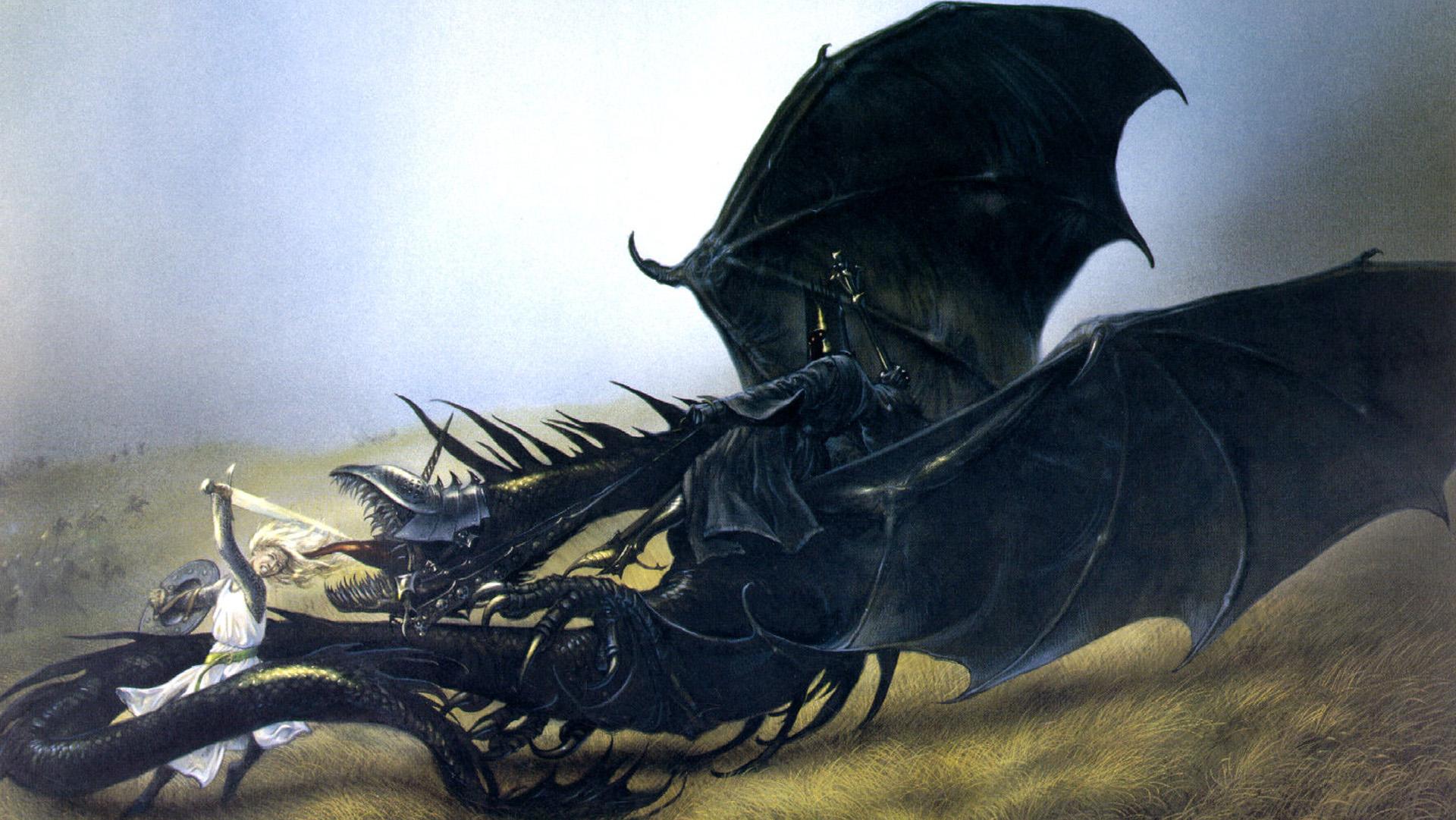 1920x1081 J. R. R. Tolkien, The Lord Of The Rings, Éowyn, Nazgûl, Fantasy Art, John Howe Wallpaper HD / Desktop and Mobile Background