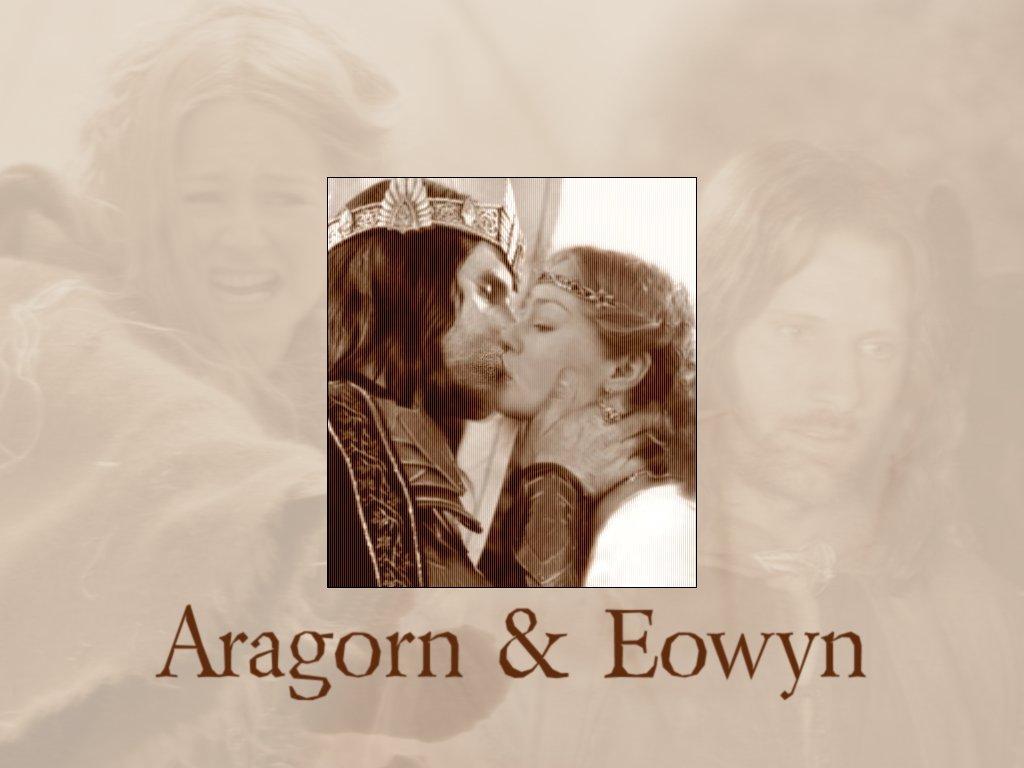 1024x768 Aragorn And Eowyn Kiss