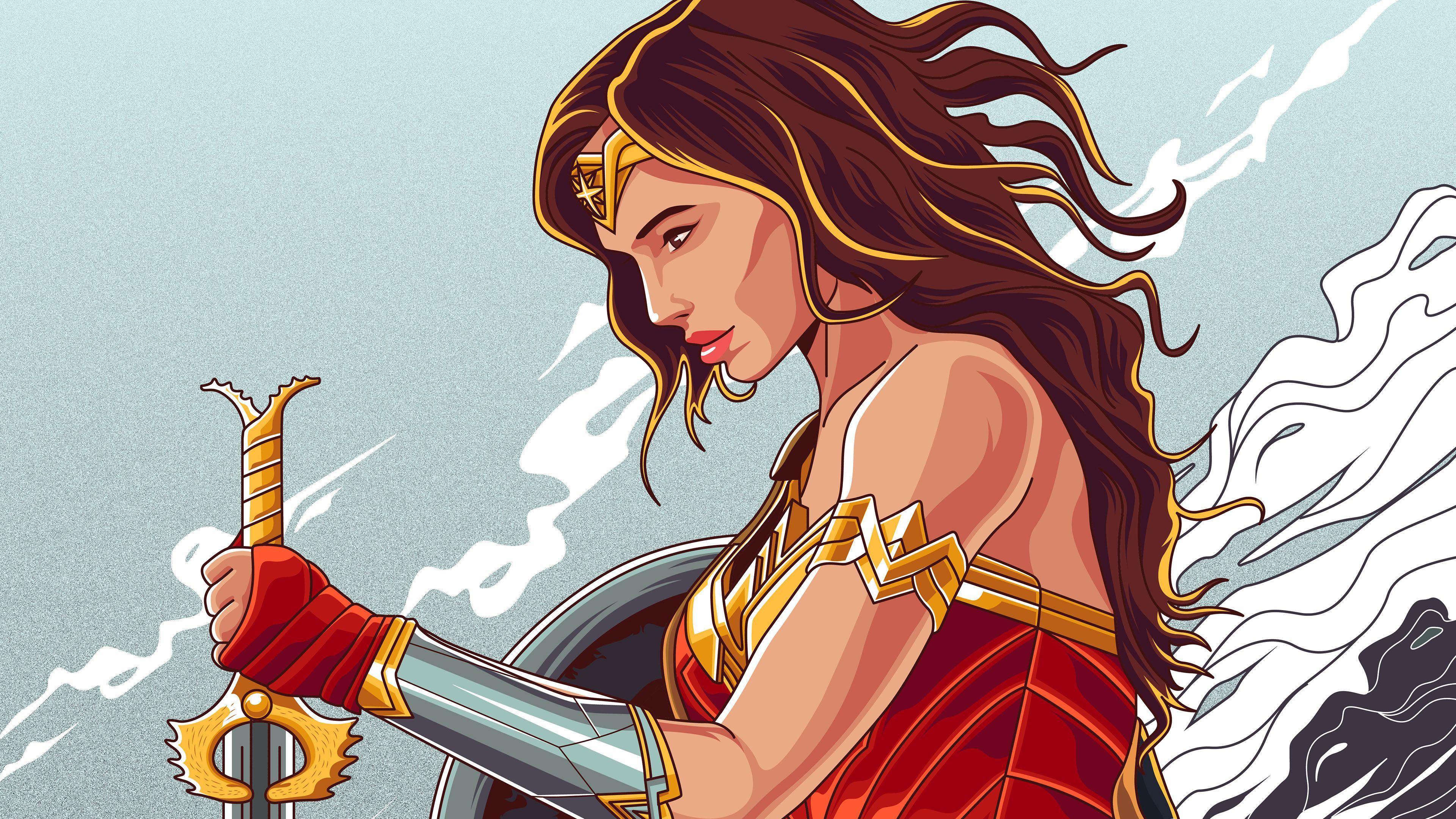 3840x2160 Wonder Woman 4k New Artworks Wonder Woman Wallpaper, Superheroes Wallpaper, Hd Wallpaper, Digital Art Wallpaper, Behan. Hero Wallpaper, Artwork, Art Wallpaper