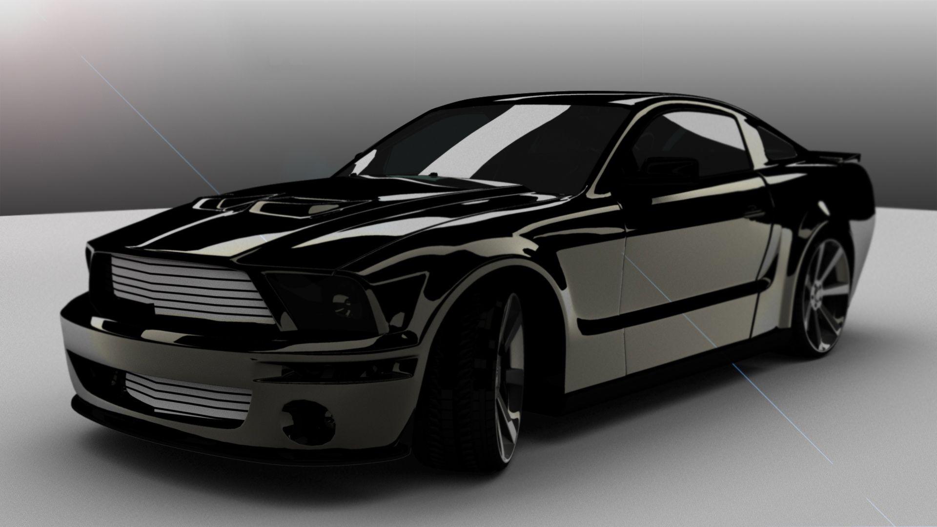 1920x1080 Black Mustang Car Wallpaper Download