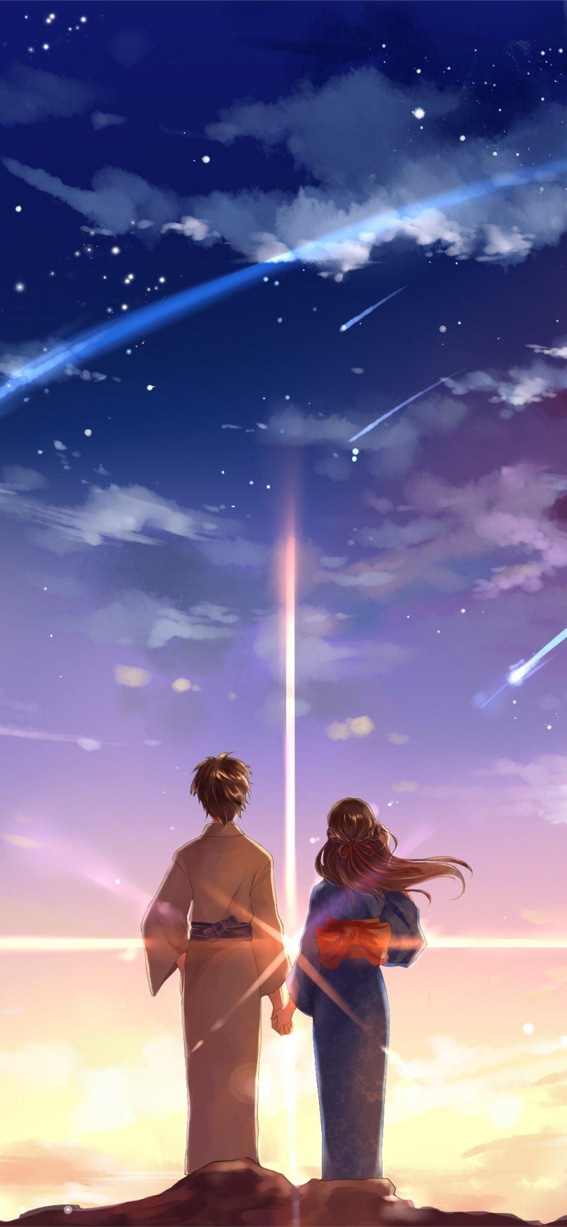 1125x2436 Your Name Kimi No Na Wa Mitsuha Miyamizu Taki Tach. iPhone Wallpaper Free Download