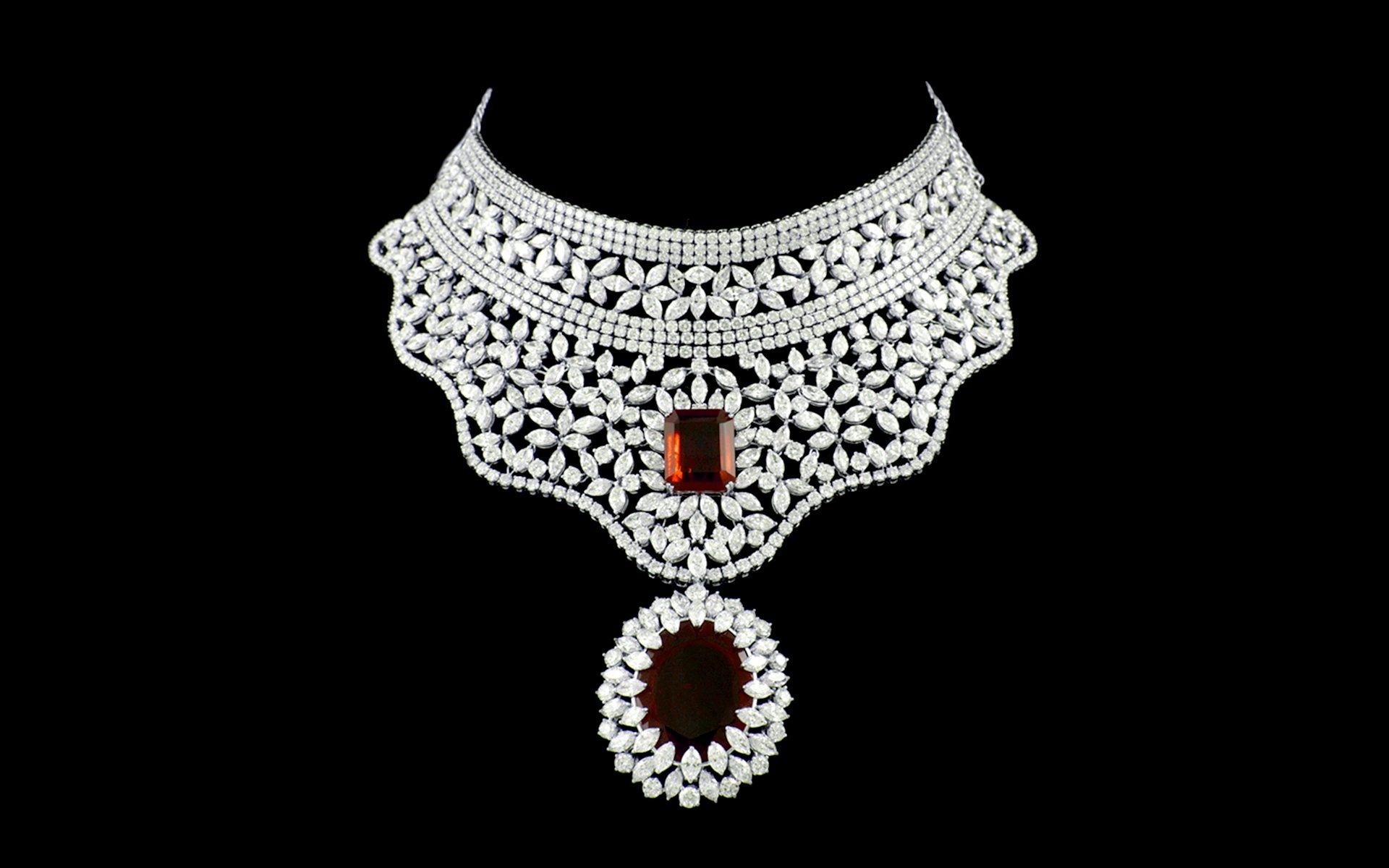 1920x1200 Most Beautiful Diamonds Necklace HD Wallpaper