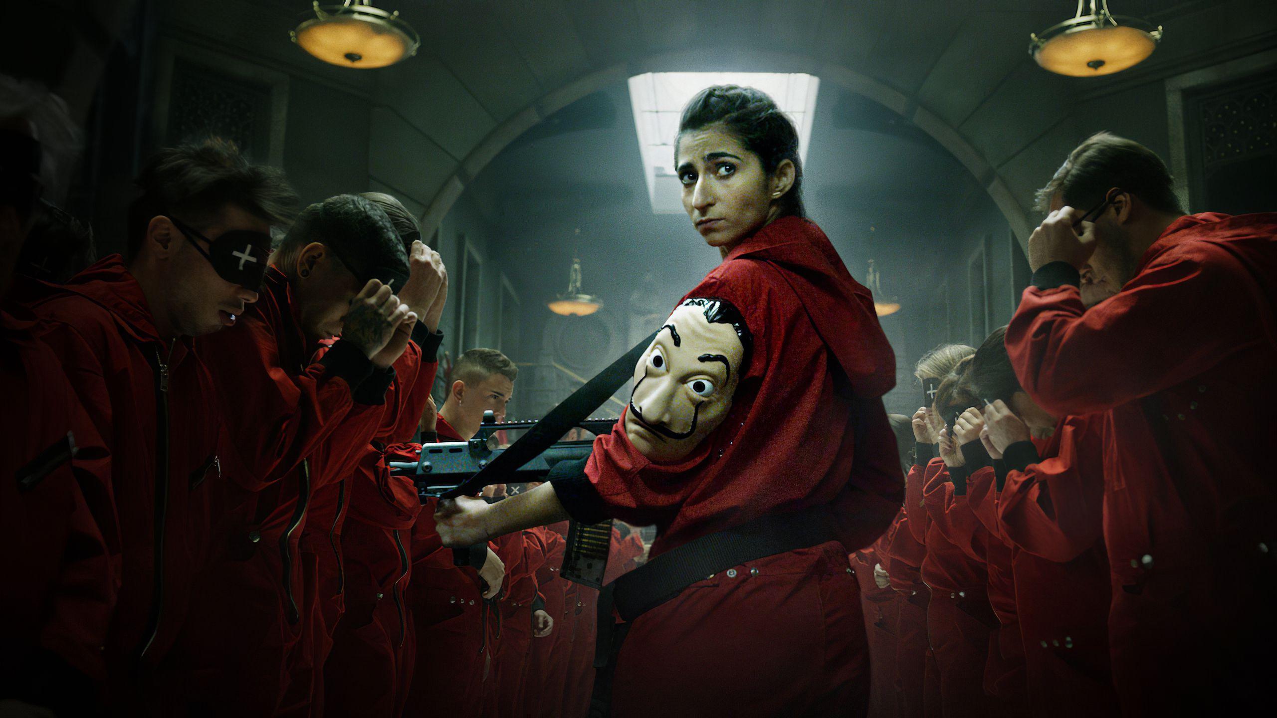 2560x1440 Money Heist Phone Nairobi And Berlin Wallpaper