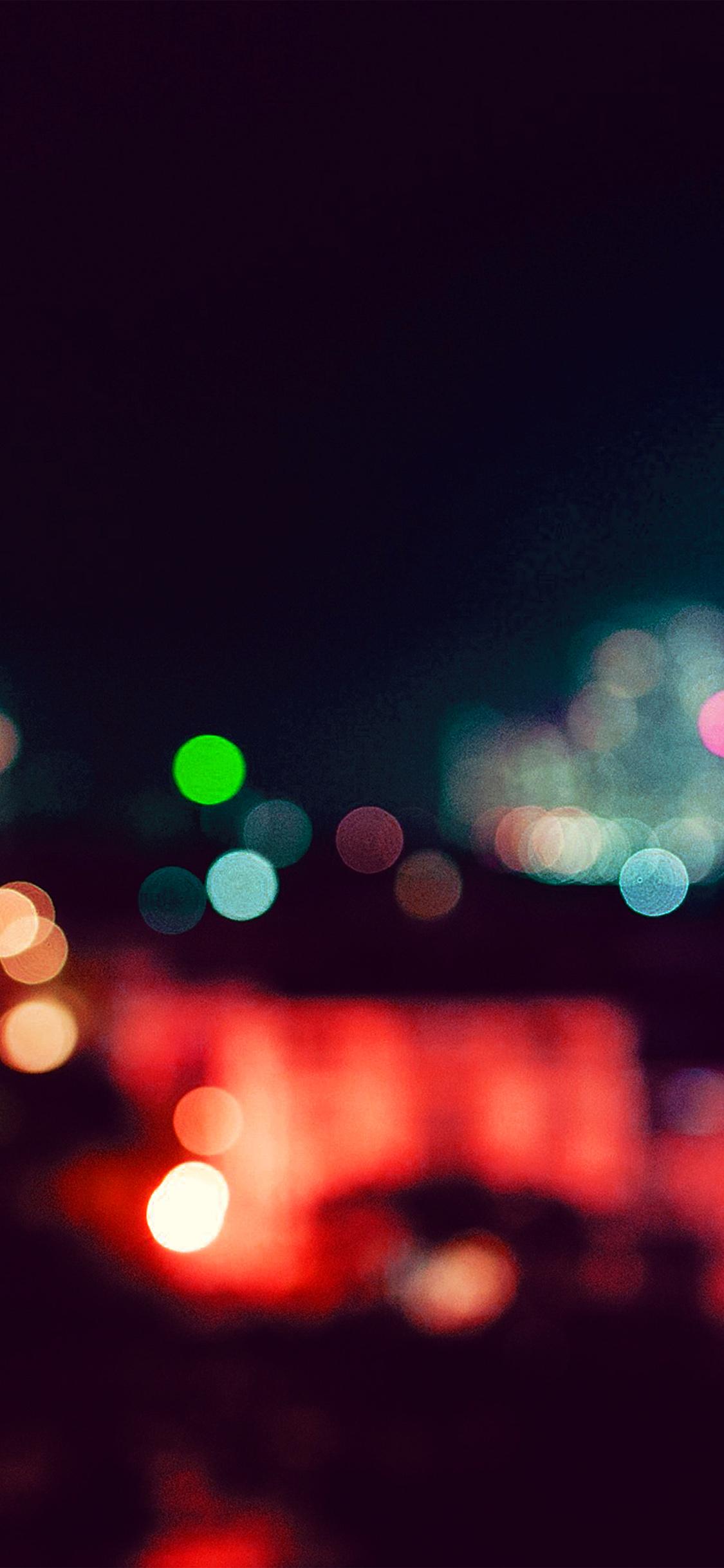 1125x2436 iPhone X wallpaper. city night bokeh blue red romantic dark