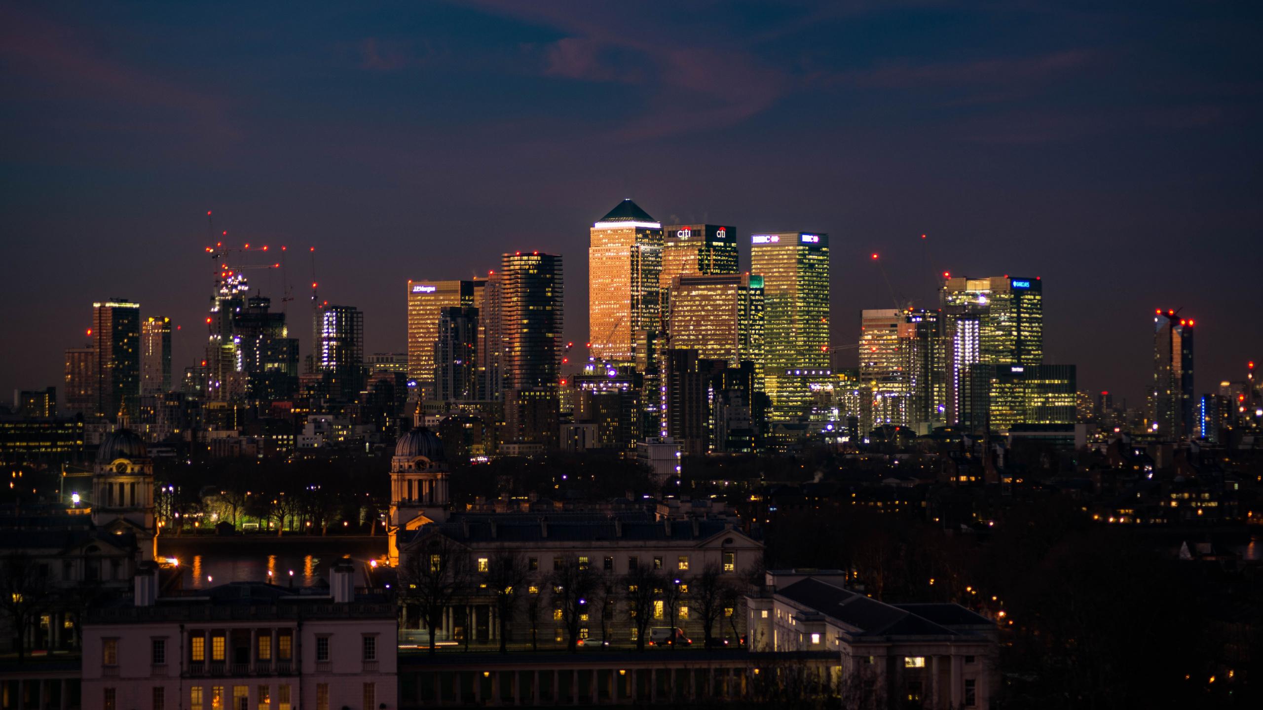 2560x1440 Download London, cityscape, night, nature wallpaper, 2560x Dual Wide, Widescreen 16: Widescreen