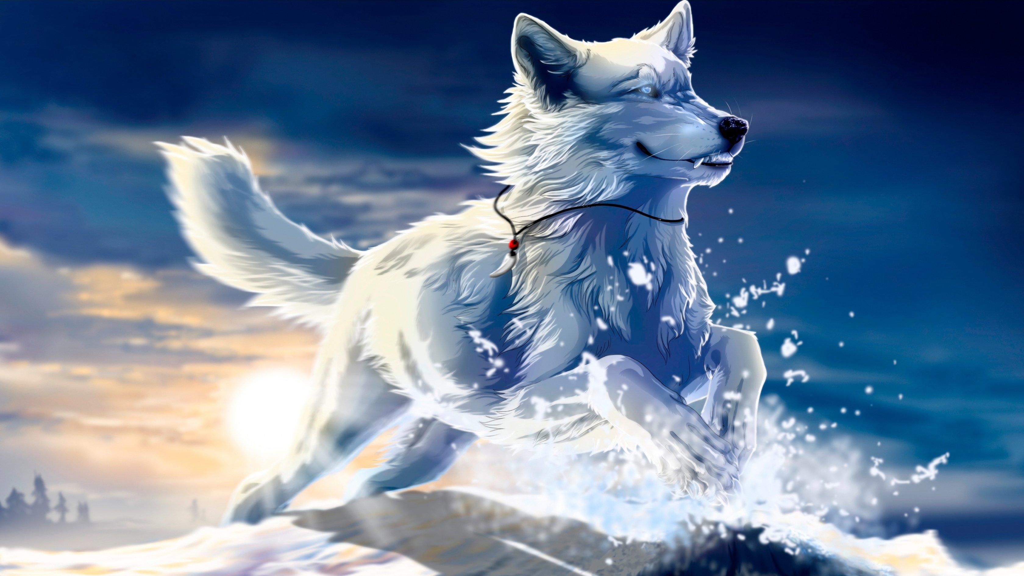 3360x1890 Fantasy original art artistic artwork wolf wolves wallpaperx1890