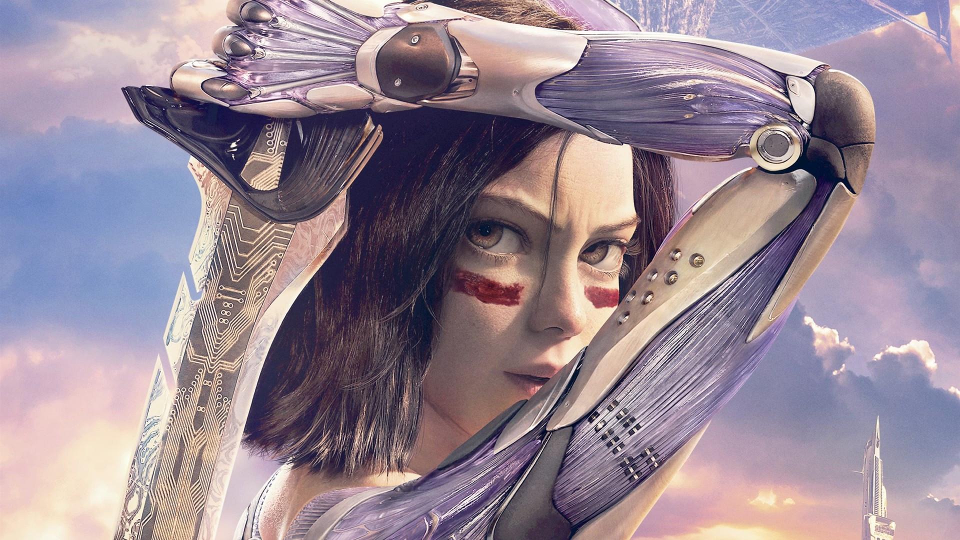 1920x1080 Download 1920x1080 Alita: Battle Angel, Sword, Mechanic Arm, Sci Fi, Animation Wallpaper For Widescreen