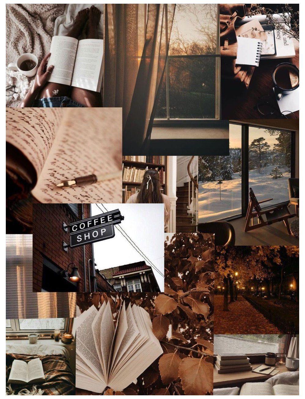 998x1304 brown #cozy #aesthetic #browncozyaesthetic Brown cozy aesthetic collage iPhone wallpaper. Aesthetic desktop wallpaper, Cozy aesthetic, Aesthetic pastel wallpaper