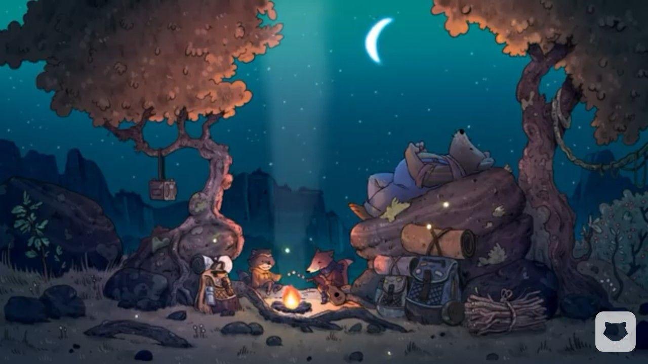 1280x720 Aesthetic Art. Campfire drawing, Art, 4k wallpaper 3840x2160
