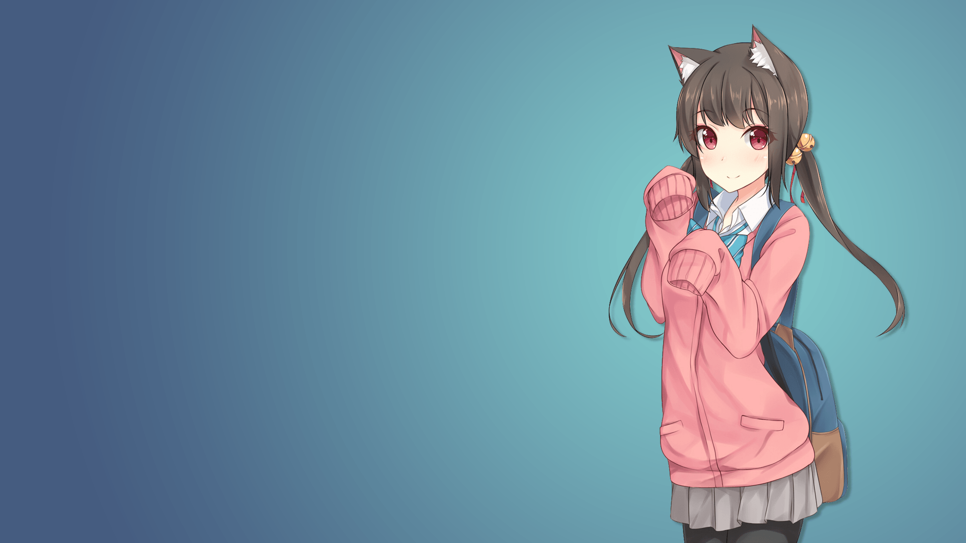 1920x1080 Anime Cat Girl Wallpaper