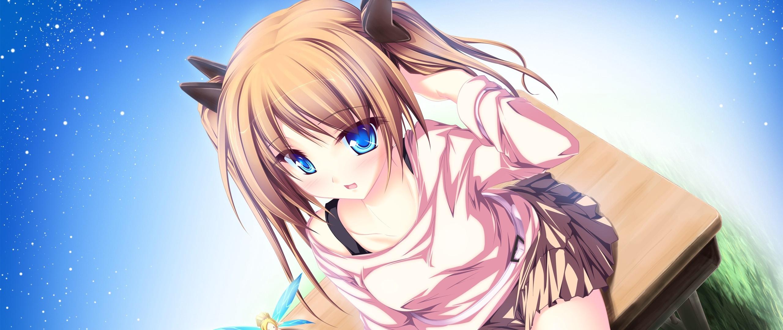 2560x1080 Wallpaper Anime, Girl, Cat, Elf, Shine Girl Pc Wallpaper 4k HD Wallpaper