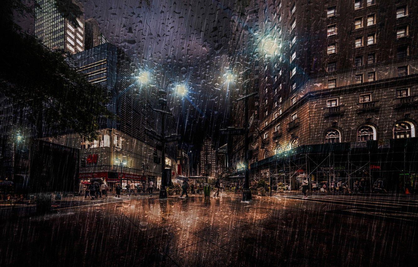 1332x850 Rainy NYC Wallpaper, HD Rainy NYC Background