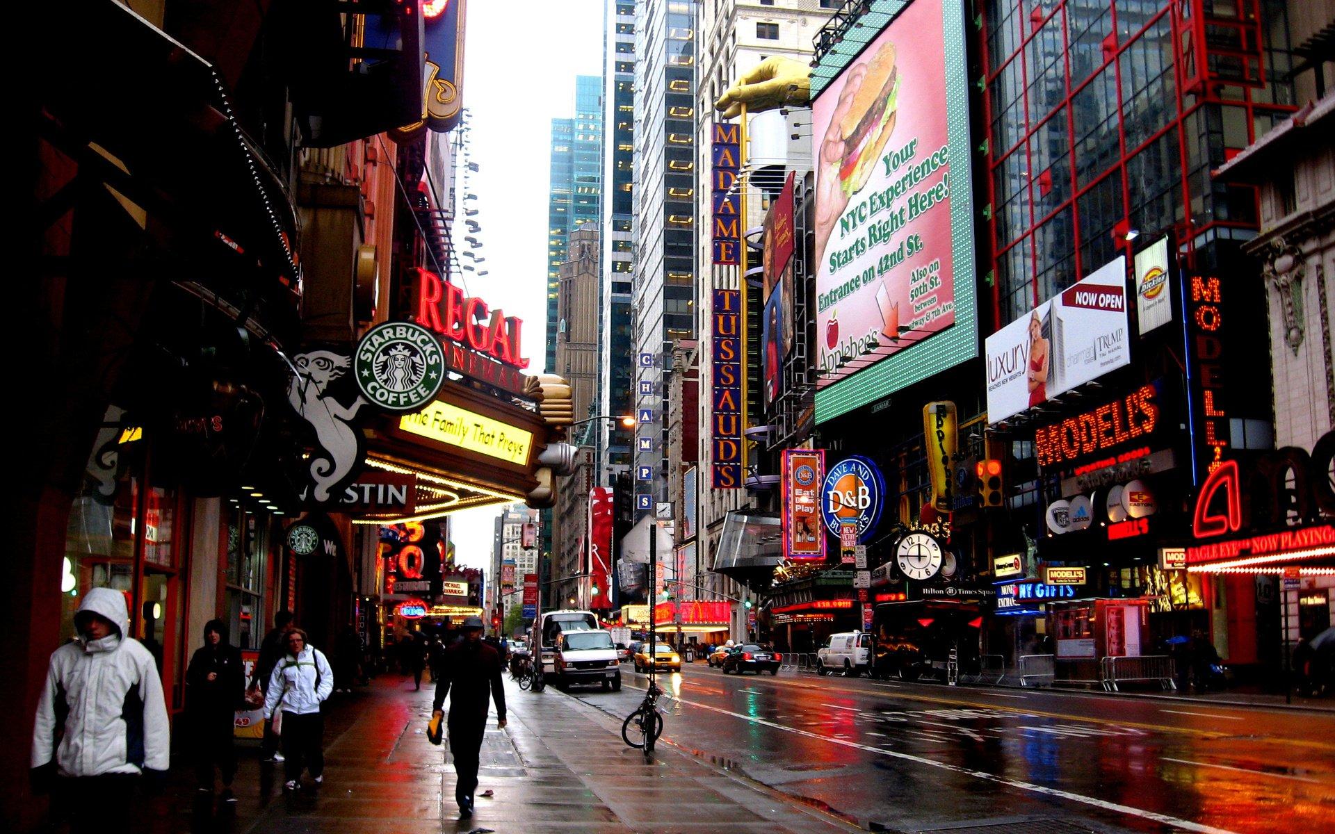 1920x1200 New York Rain HD Wallpaper