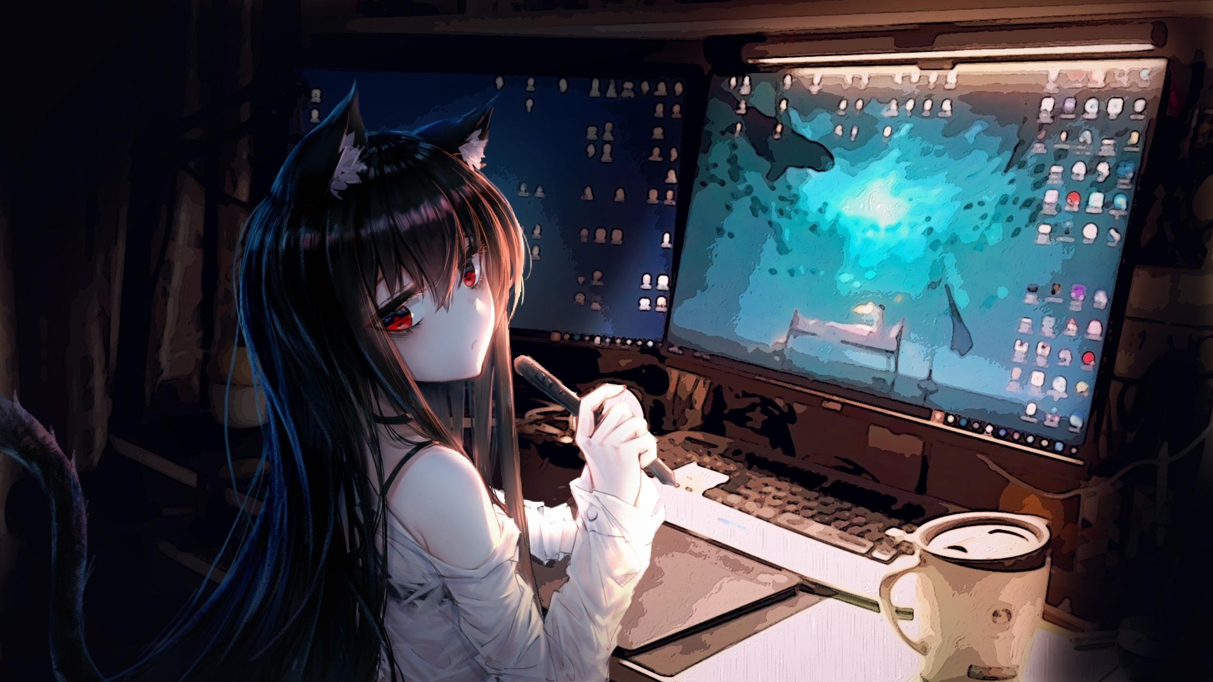 Anime Cat Girl PC Wallpapers - Top Free Anime Cat Girl PC Backgrounds ...