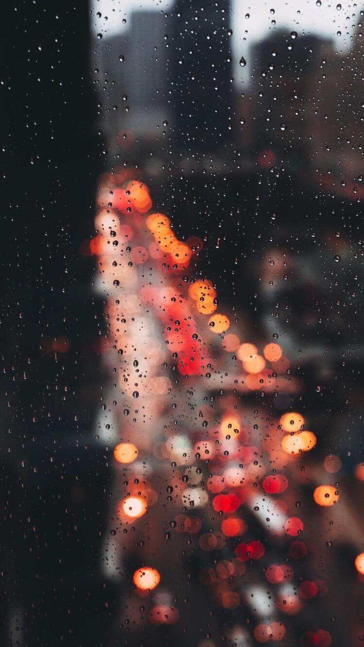 750x1333 New York Rain Drops Wallpaper. Bokeh photography, Background, Art photography