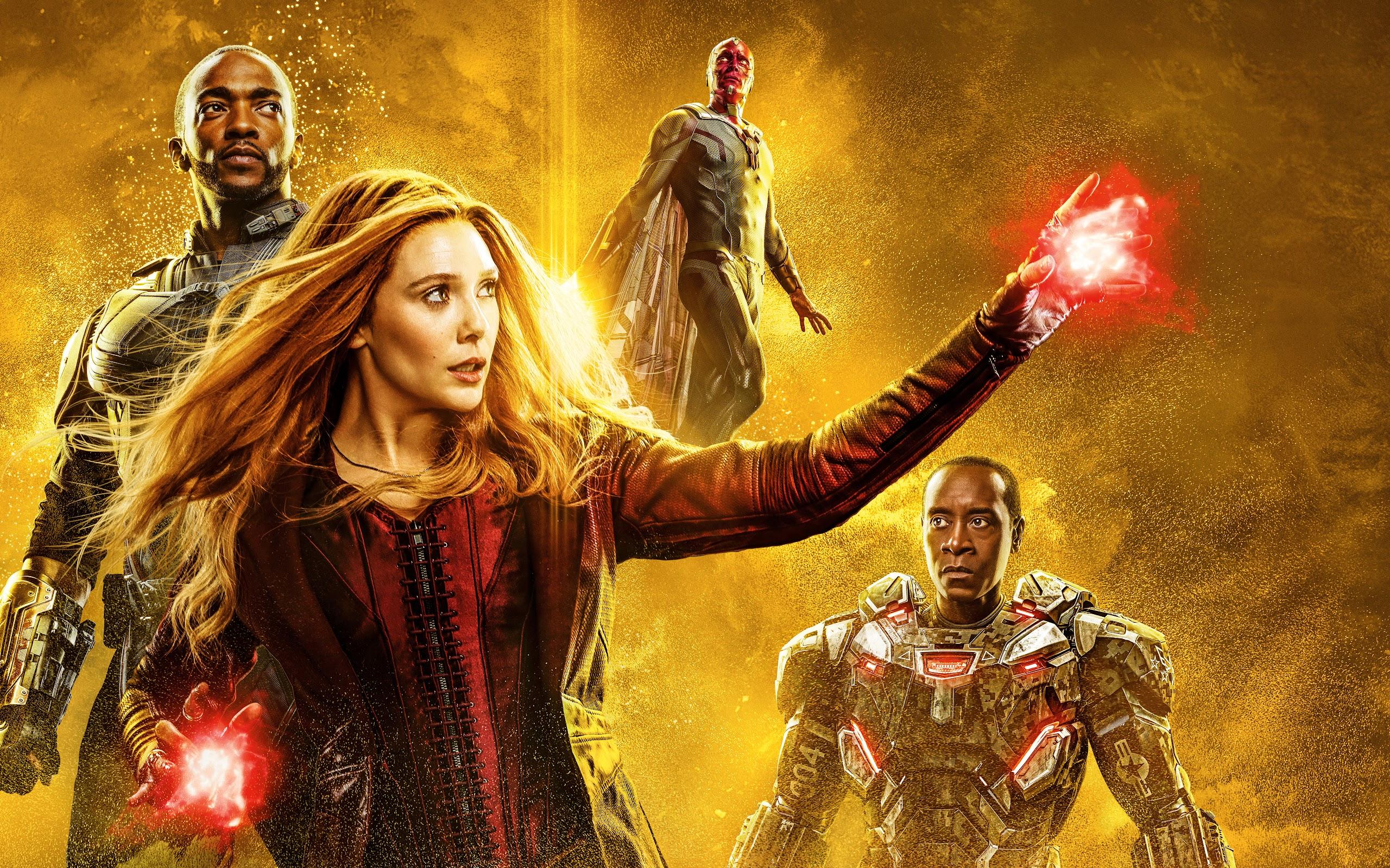 2560x1600 Avengers: Endgame Scarlet Witch Falcon 8K Wallpaper