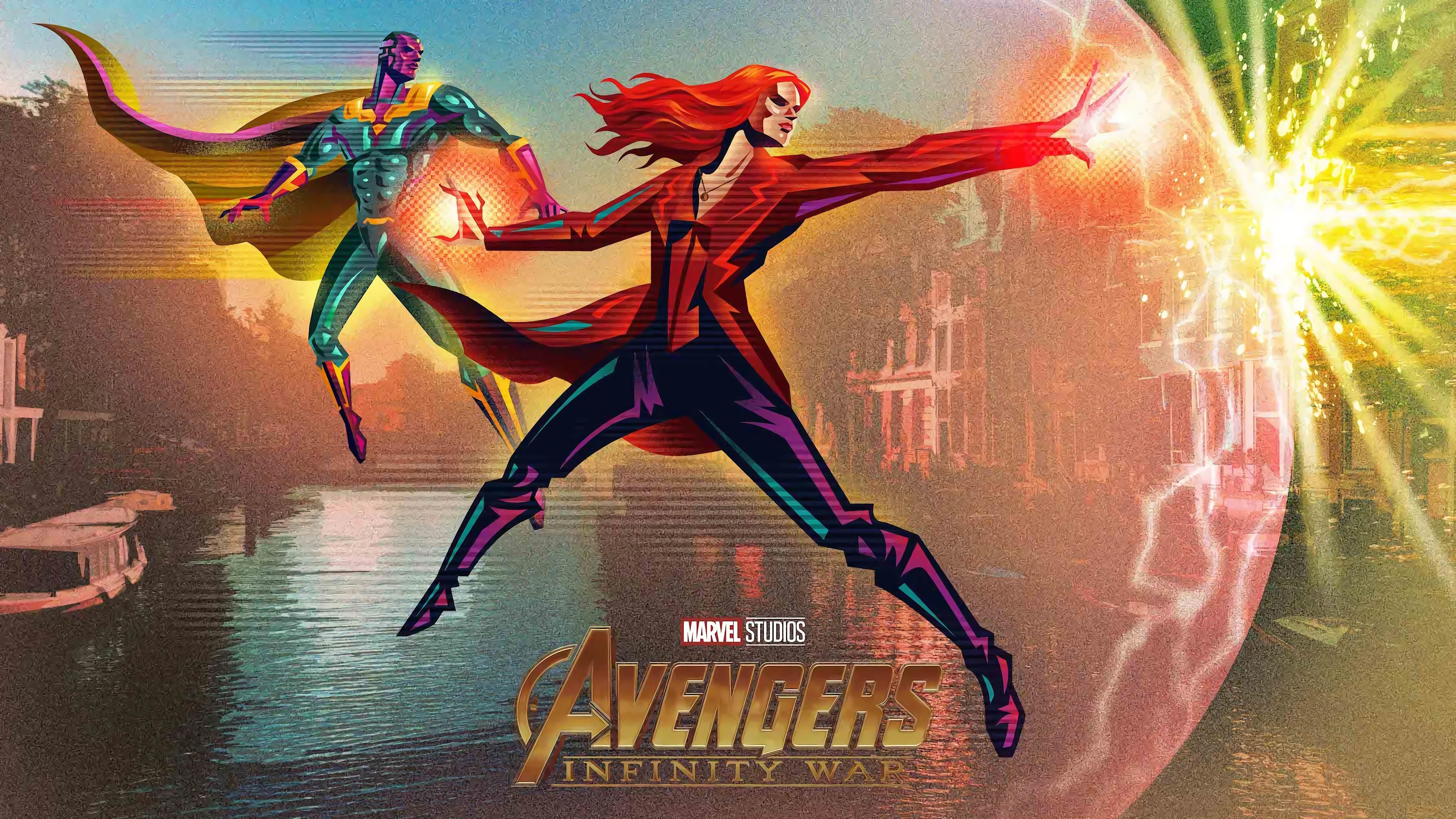 Wallpaper Scarlet Witch, Avengers: Infinity War 3840x2160 UHD 4K