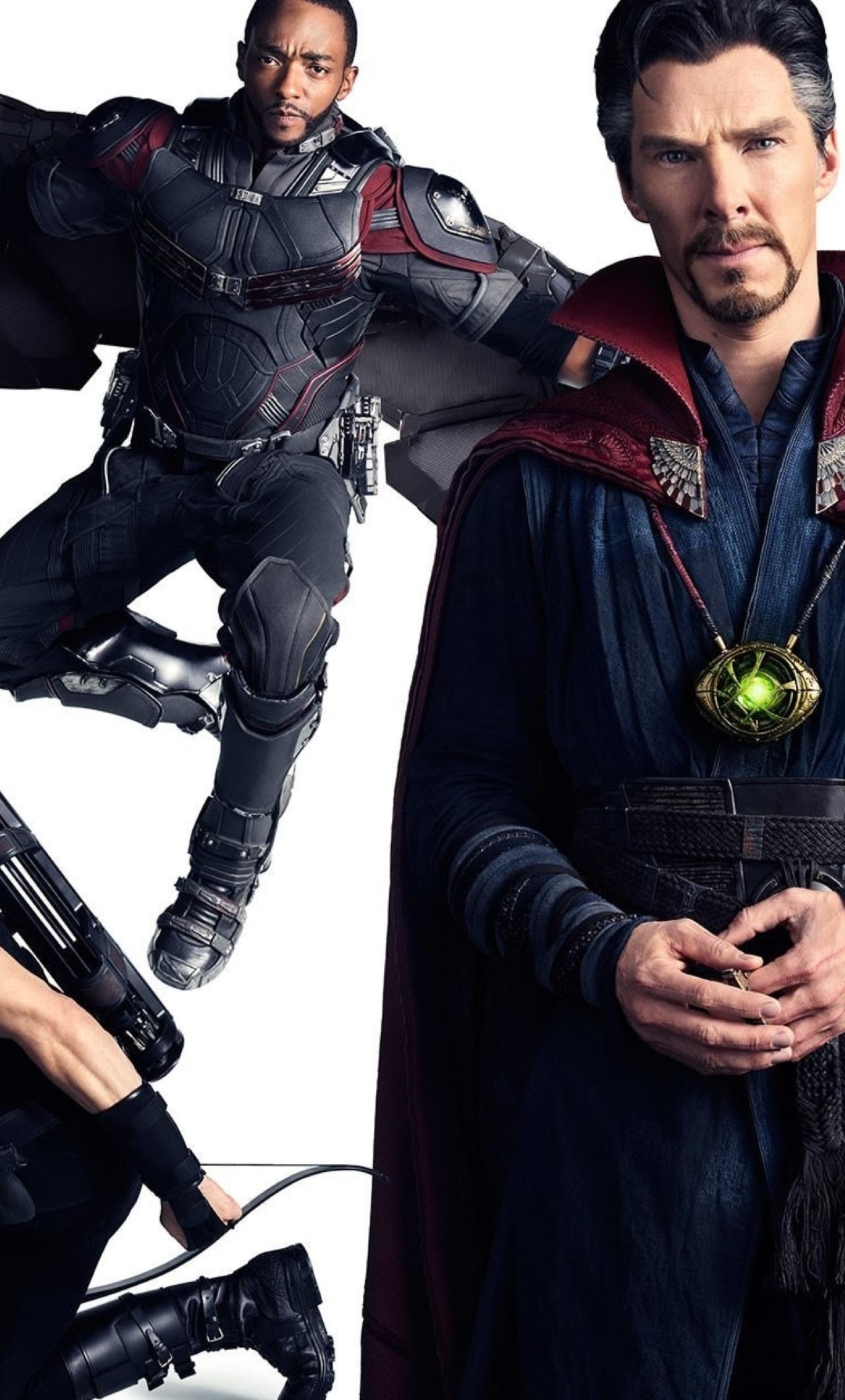 1280x2120 Doctor Strange, Falcon, Scarlet Witch And Hawkeye In Avengers Infinity War iPhone 6 plus Wallpaper, HD Movies 4K Wallpaper, Image, Photo and Background