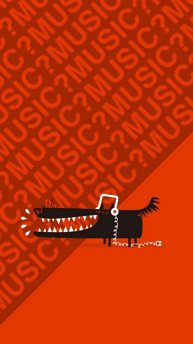 750x1334 Wolf With Headphones Music iPhone 6 Wallpaper HD Download