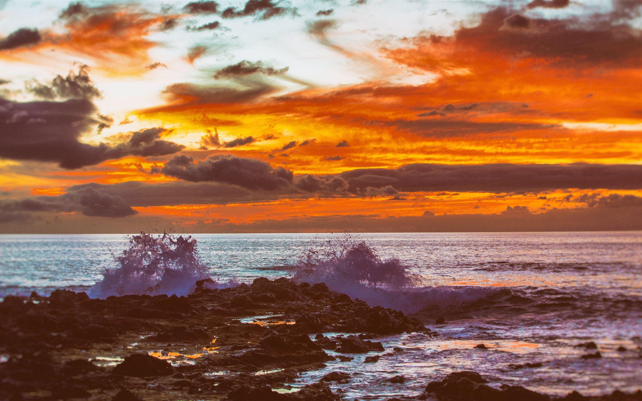 2560x1600 hawaii sunset 5k Mac Wallpaper Download