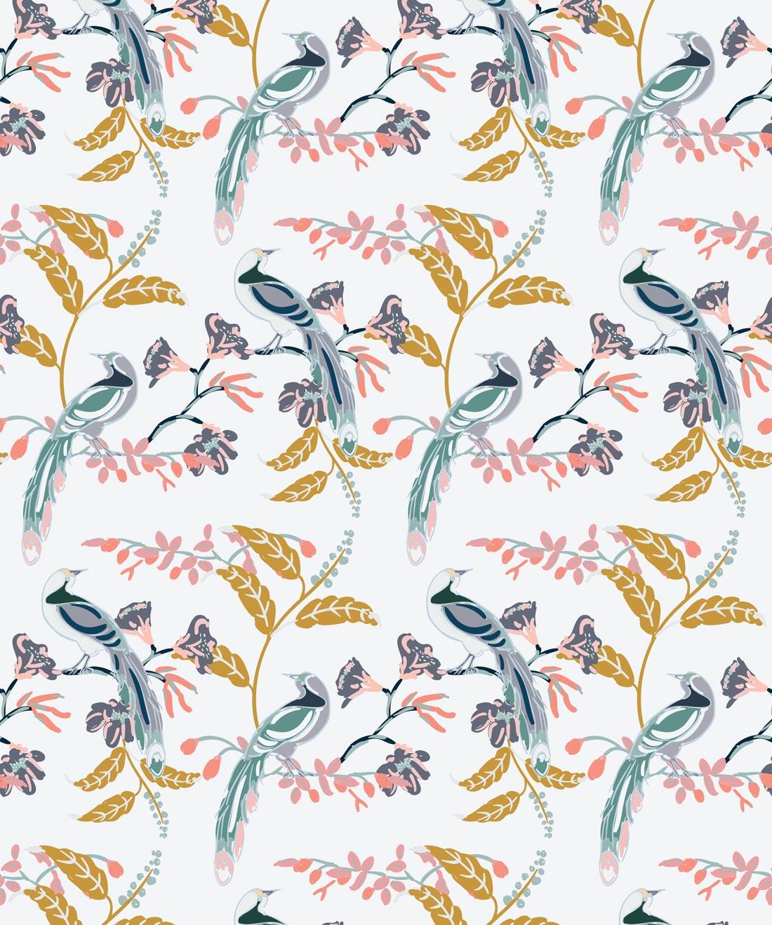 1100x1318 Birds Of Paradise • Luxurious Tropical Bird Wallpaper UK