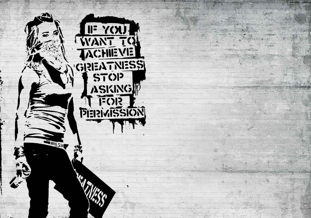 1300x913 Banksy Graffiti Wall Paper Mural. Buy at