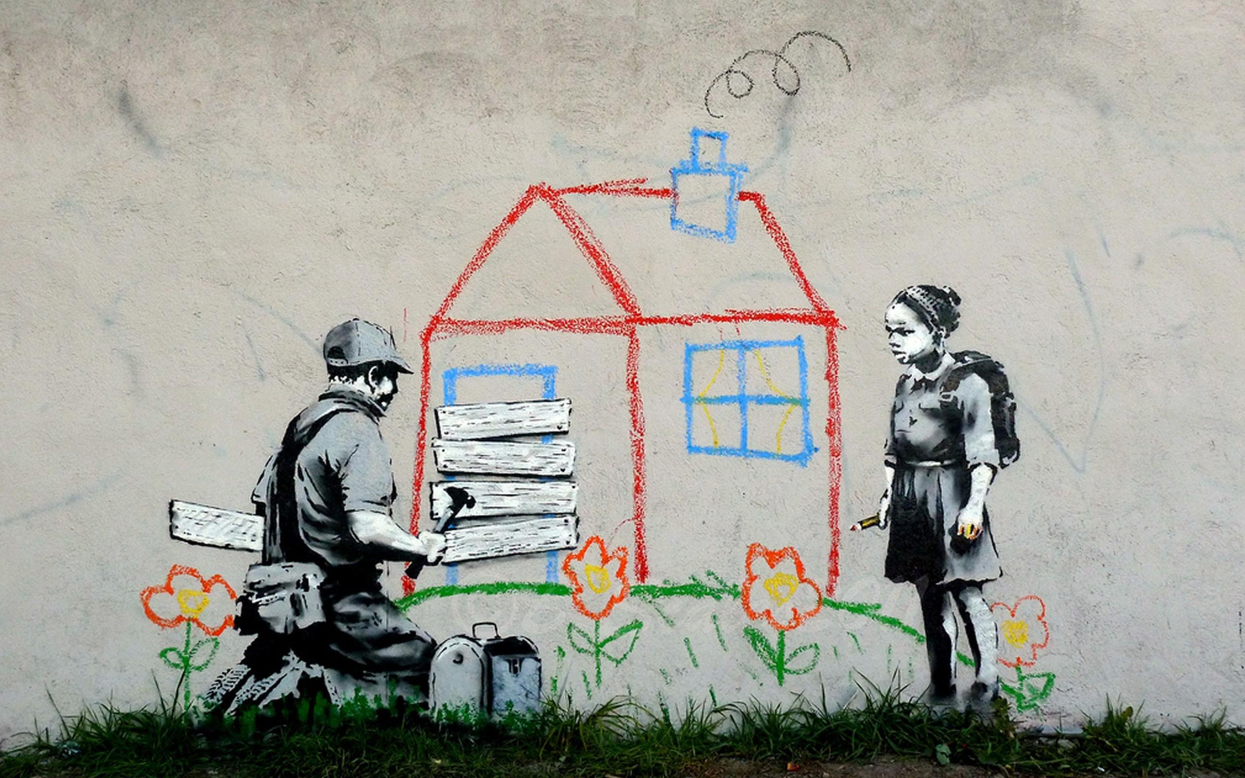 2560x1600 Top Banksy Art Wallpaper Image For Pinterest Data Src