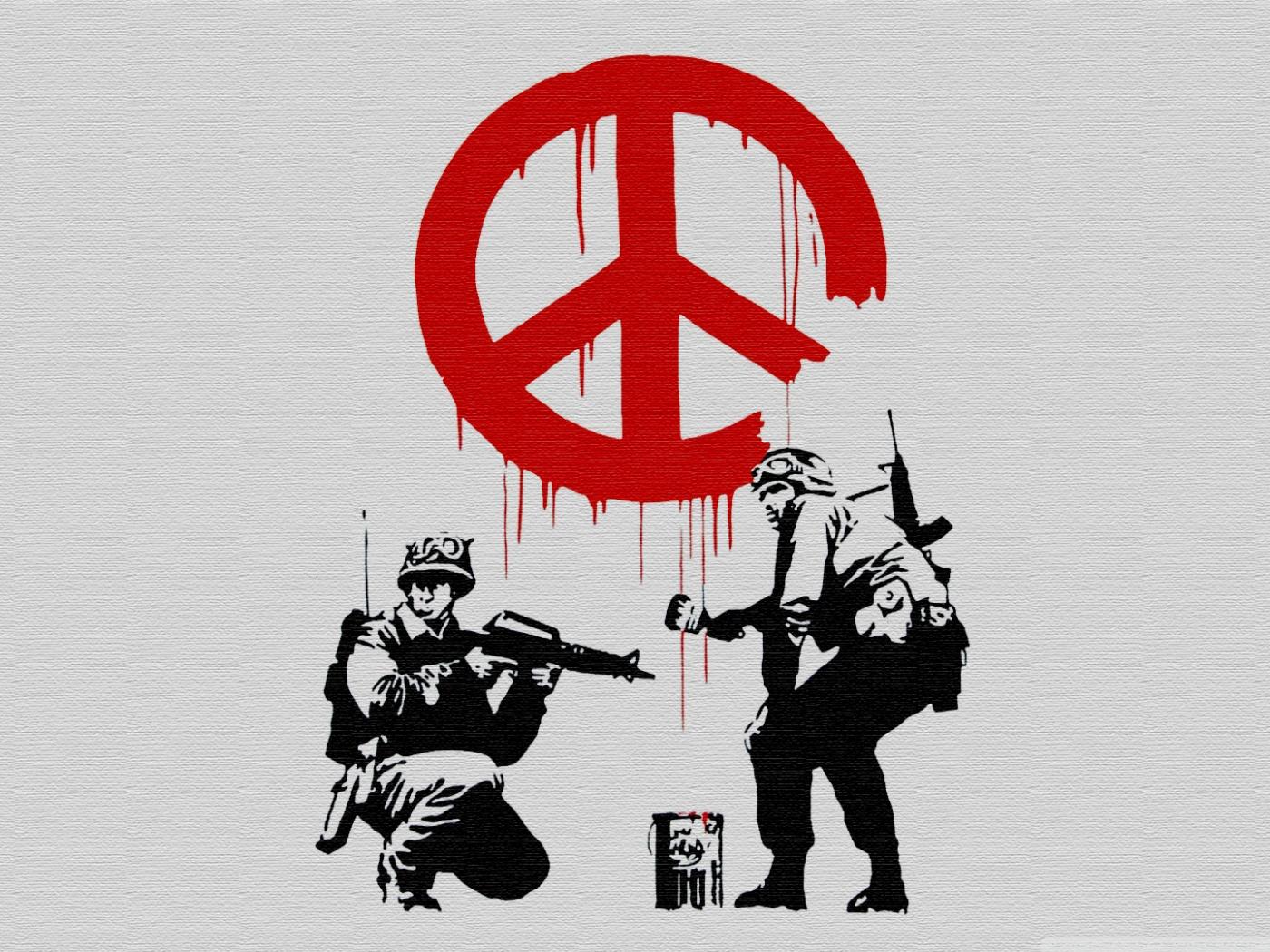 1400x1050 Banksy Peace Ultra HD Desktop Background Wallpaper for 4K UHD TV : Widescreen & UltraWide Desktop & Laptop : Tablet