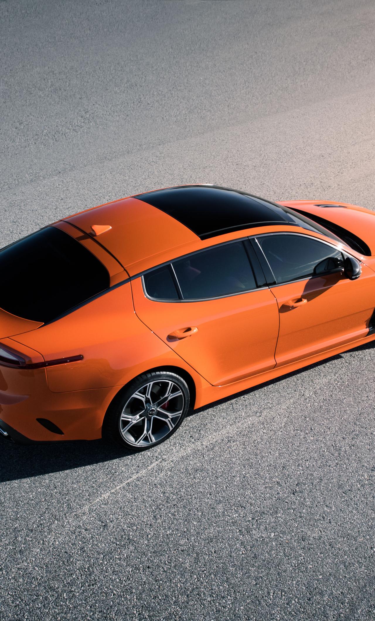1280x2120 Download Orange, Kia Stinger GTS wallpaper, 1280x iPhone 6 Plus
