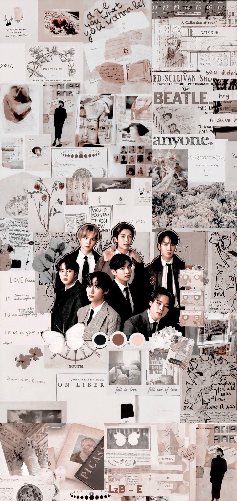 BTS Collage Aesthetic Wallpapers Top Free BTS Collage Aesthetic