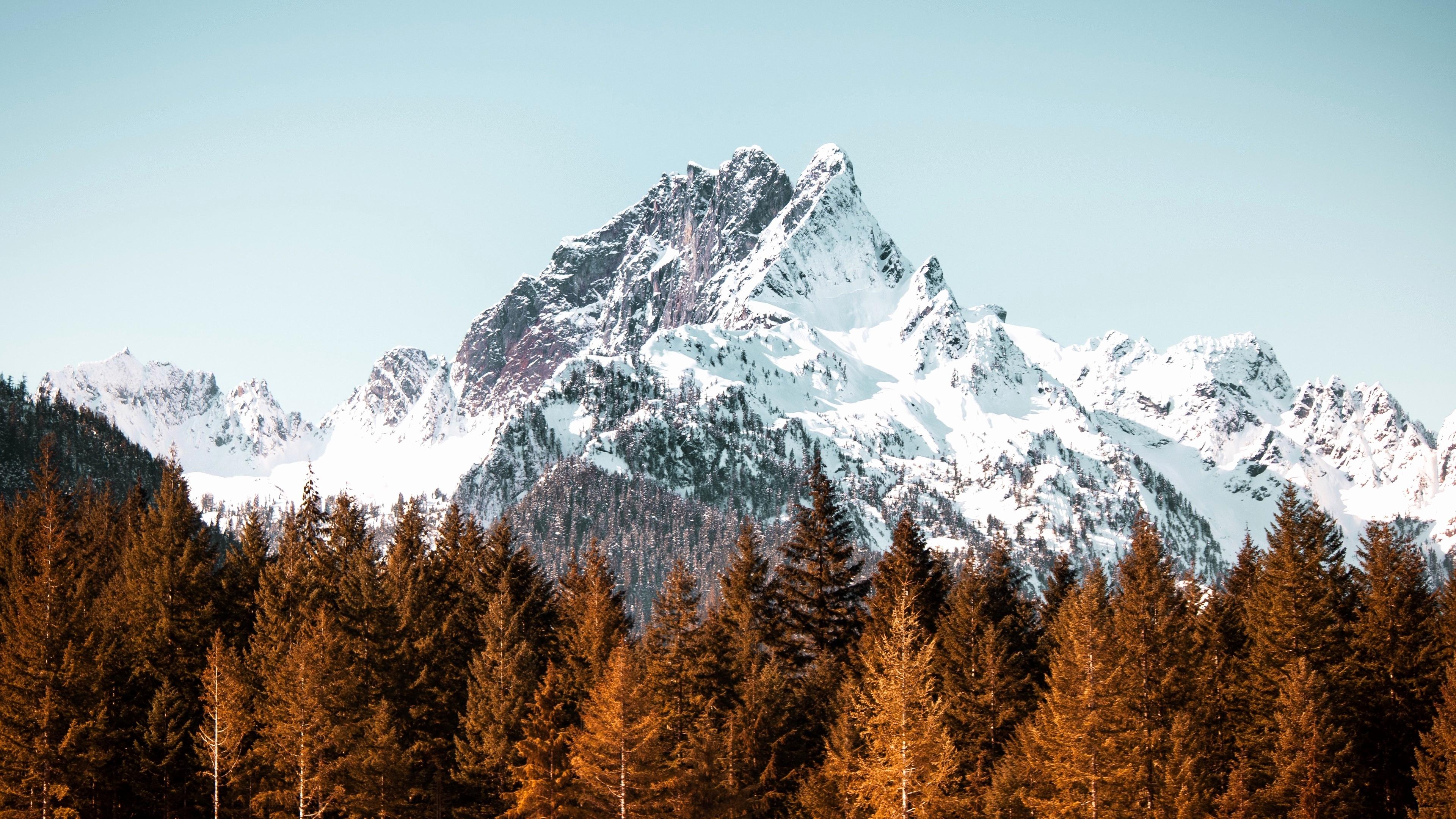 3840x2160 best 4k wallpaper, mountainous landforms, mountain, mountain range, natural landscape, nature, tree, wilderness, alps, winter, massif