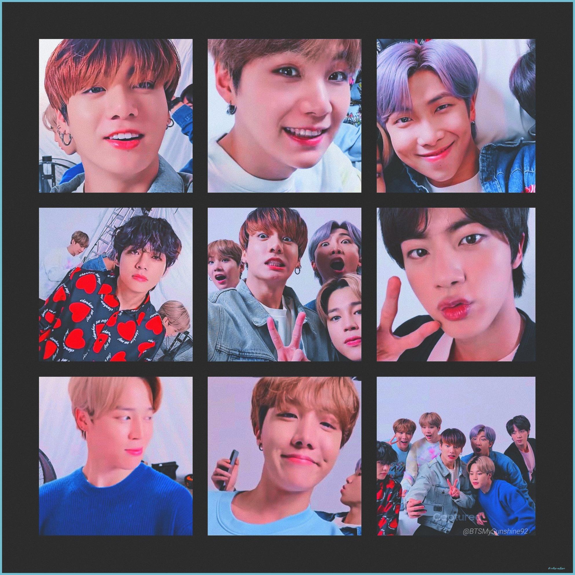 BTS Collage Aesthetic Wallpapers Top Free BTS Collage Aesthetic